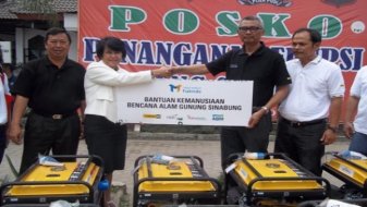 10 Gensets to Sinabung from Tiara Marga Trakindo